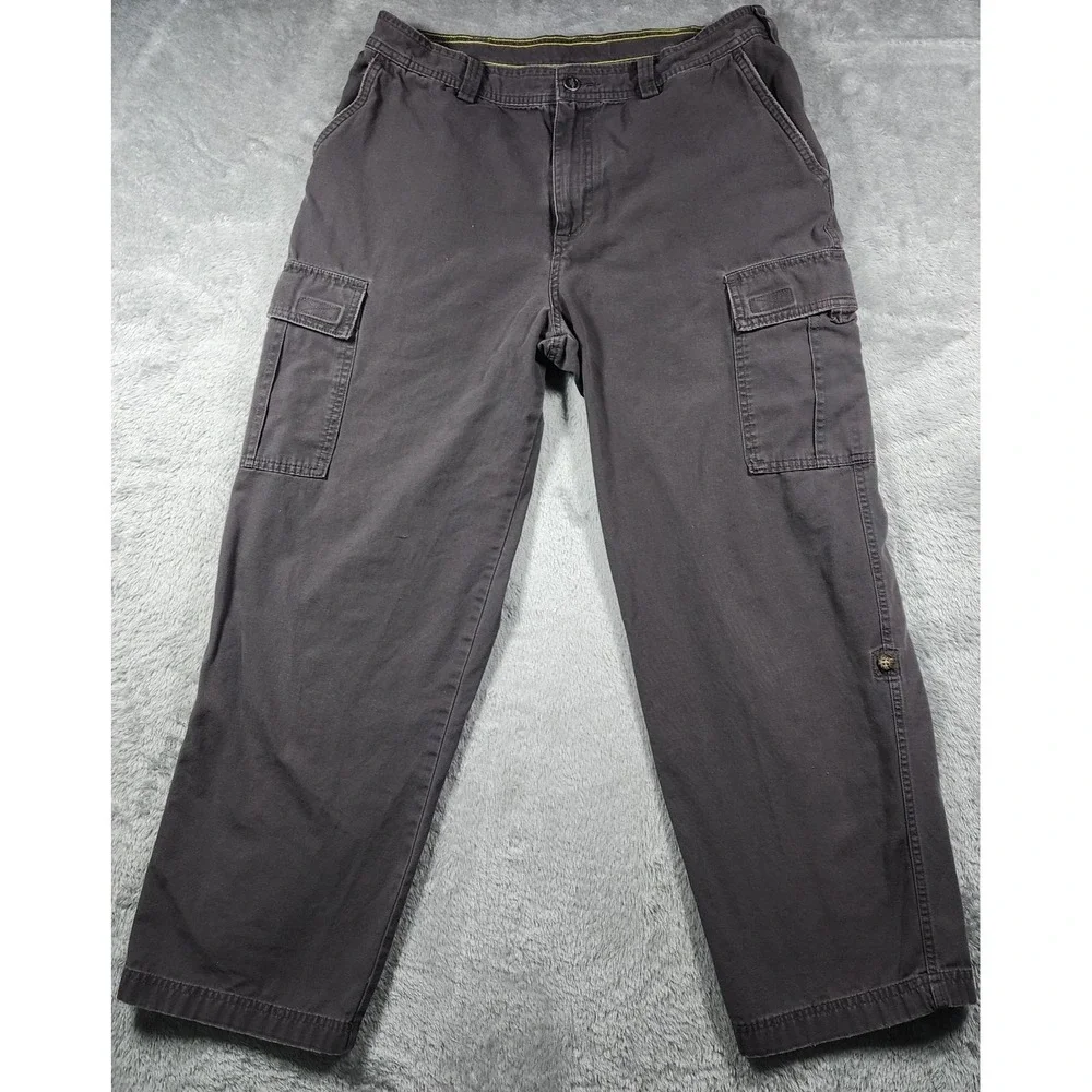The North Face Pants Mens 34x28 Gray Regular Fit Cargo Canvas Workwear Casual